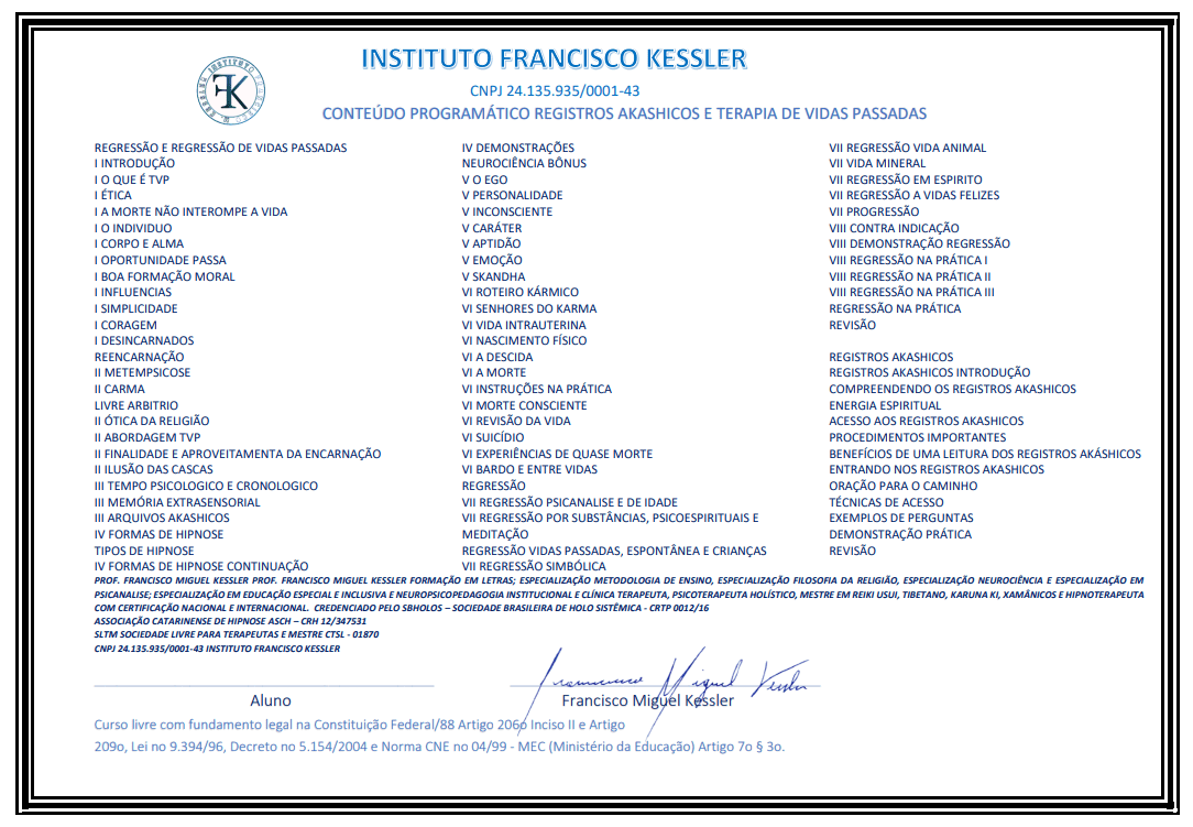 Certificado de 360 horas — verso