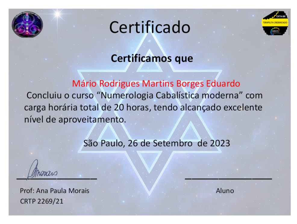 Certificado de 20 horas